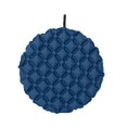 thumbnail image 1 of Cojín de asiento inflable portátil impermeable con bolsa de almacenamiento, tapete redondo, asiento plegable para avión, camping, viajes, oficina, azul oscuro, 1 of 10