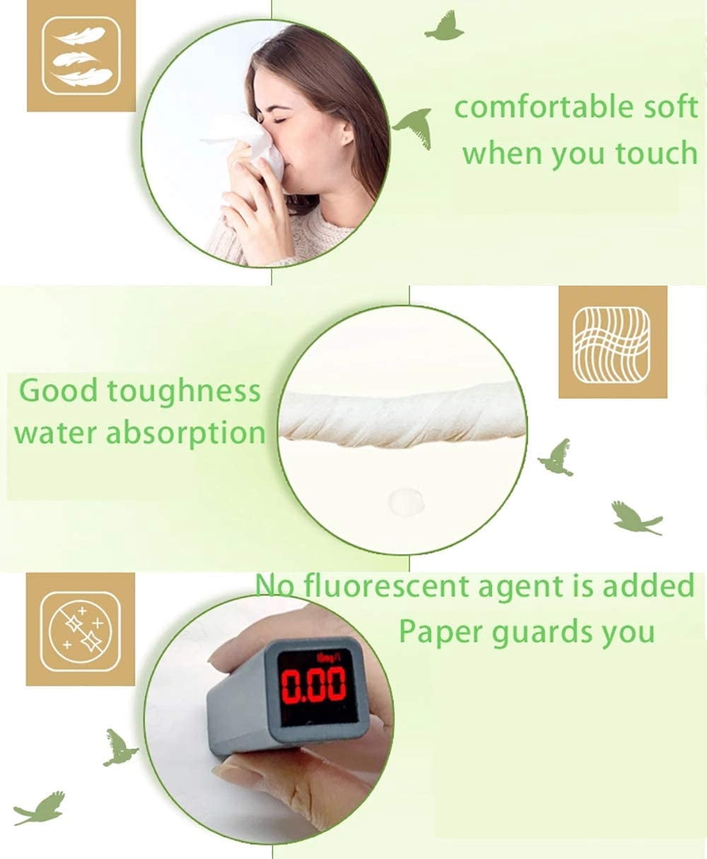 Paper Towels, Soft Degradable Highly Absorbent 3 Layer Paper, 10 Toilet Paper Regular Rolls for Home Office