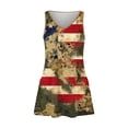 thumbnail image 5 of WEANT 4th of July Patriotic Dresses Generic Usa Flag Sundress Flag Army Green L, 5 of 9