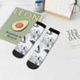 thumbnail image 7 of Fuzoiu Sea Life Elements Print Adult Socks, Crew Moisture-wicking Socks, Unisex Cushion Crew Socks,Casual Sports Ankle Socks, 7 of 7