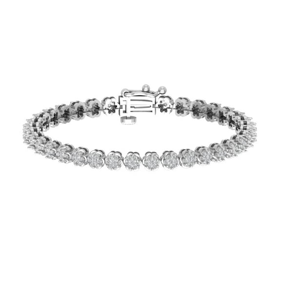 ARAIYA JEWELRY 14k White Gold Diamond Tennis Bracelet (2 Cttw, I-J/ I2-I3), 7"