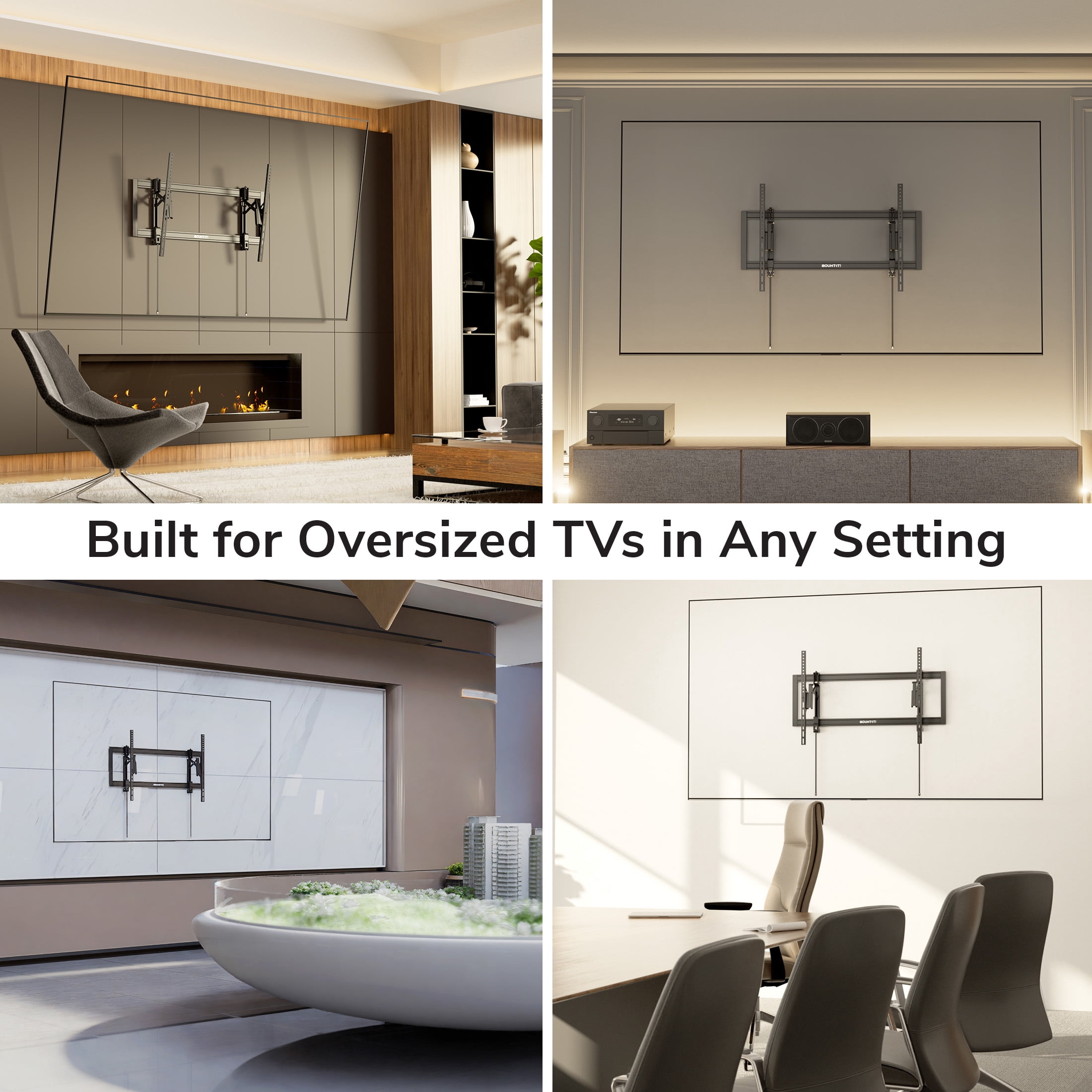 Mount-It! Heavy-Duty Advanced Full Motion Tilt TV Wall Mount for 55" to 105" TVs