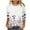 White#02, variant on JTZGDY Fashion T-Shirts for Women Vintage Floral Printed Summer 3/4 Length Sleeve Crewneck Graphic Tees Tops Loose Lightweight Dressy Tunic Blouse Yellow#01 S