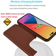 thumbnail image 5 of Tiflook Wallet Case For iPhone 14 Plus (6.7 inch) 2022 Minimalist PU Leather Card Holder Flip Cover Brown, 5 of 7