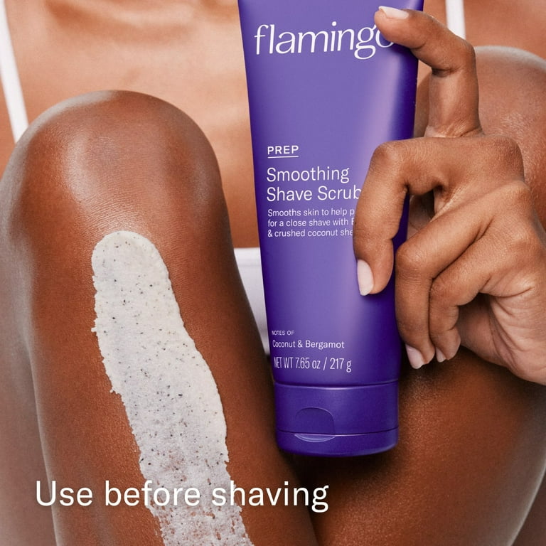 Flamingo Women's Pre-Shave Smoothing Body Scrub, Coconut and