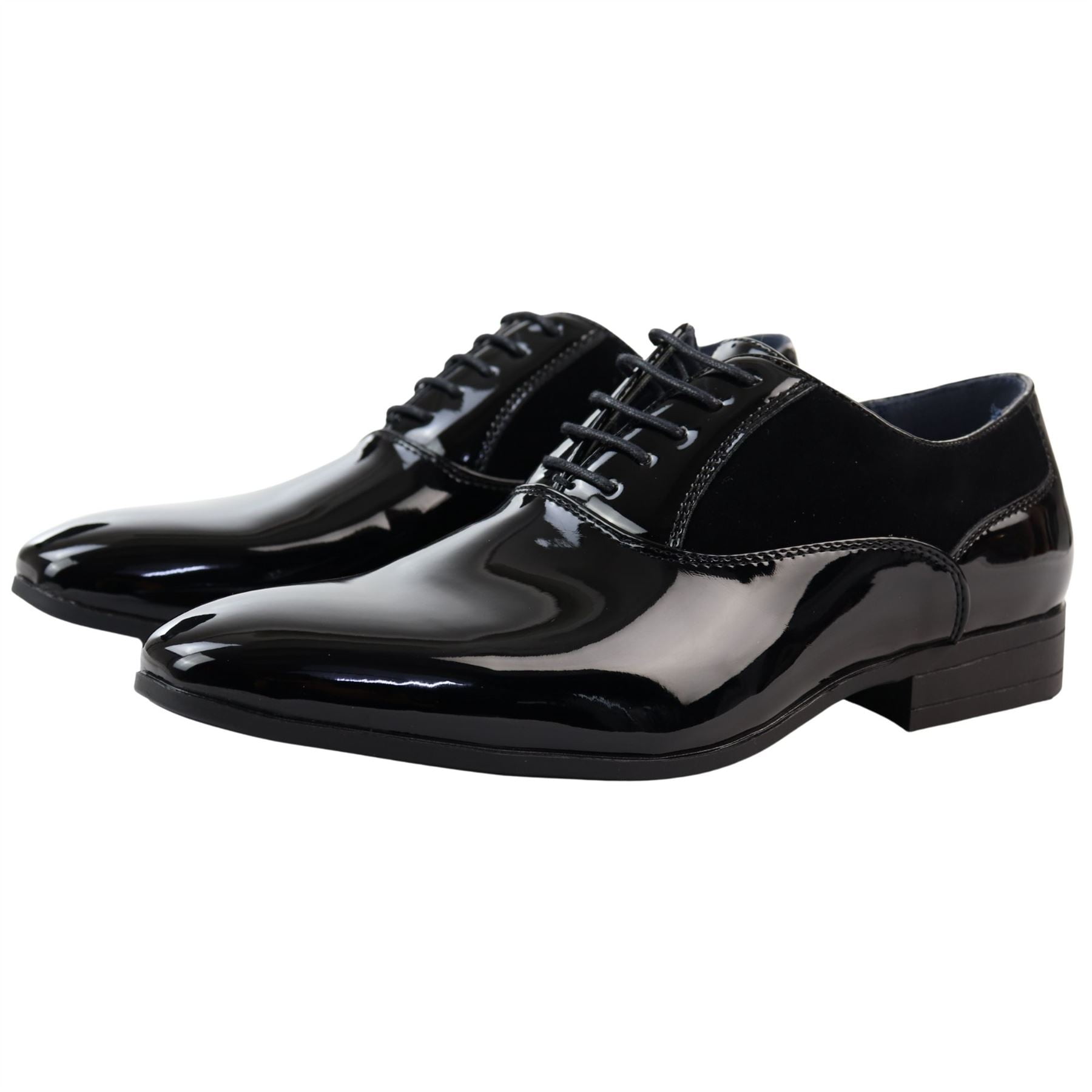 Men's Black Lace Up Derby Shoes - Walmart.com