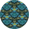 thumbnail image 1 of Ahgly Company Machine Washable Indoor Round Transitional Deep-Sea Green Area Rugs, 4' Round, 1 of 1