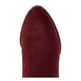 thumbnail image 3 of STYLE & COMPANY Womens Burgundy Comfort Stretch Myranda Almond Toe Block Heel Zip-Up Boots 7 M, 3 of 4