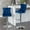 Silver Base+Blue, variant on Holaki Set Of 2, Modern Classic Swivel Velvet Barstools, 25-33 Inch Adjusatble Seat Height, Upholstered Chrome Base Bar Stools With Backs Tufted, For Home Pub, Living Room, Kitchen(Silver Base+Blue)