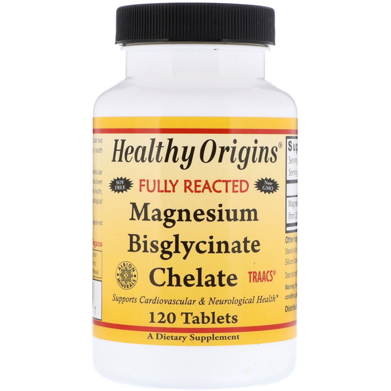 Healthy Origins Magnesium Bisglycinate Chelate 120 Tablets