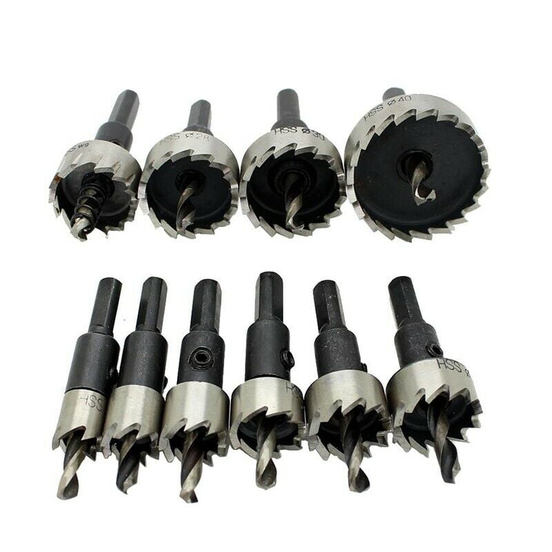 Hole Saw Tooth Kit HSS Steel Drill Bit Set Cutter Tool Stainless Steel Silver 