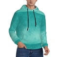 thumbnail image 2 of Lsque Teal Turquoise1 Pattern Casual Men's Hoodie,Hooded Sweatshirt with Kangaroo Pocket,Pullover Hoodie-3X-Large, 2 of 7