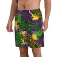 thumbnail image 2 of Kll Mardi Gras7 Men'S Casual Summer Beach Shorts Hawaiian Shorts With Pockets-Large, 2 of 9