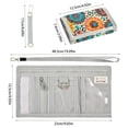 thumbnail image 3 of JIALIOU Nylon Trifold Card Wallet with ID Window Zipper Pocket for Men Women Teen Colorful Bohemian Geometry, 3 of 7