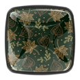 thumbnail image 1 of 4 Pcs Square Cabinet Handle Cupboard Knob Drawer Pulls Handle Maple Leaves Drawer Knobs with Screws Furniture Decoration, 1 of 7