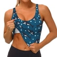 thumbnail image 3 of Fotbe Cute Shark Sujetador Deportivo Largo sin Aros para Mujer con Almohadillas y Soporte Medio, Transpirable y Absorbente, Camiseta Tipo Chaleco o Tank Top-Large, 3 of 8