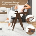 thumbnail image 6 of Costway Modern Accent Chairs Set of 4 with Leathaire Seat Cushions &  Backrests Brown, 6 of 9