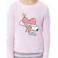 thumbnail image 4 of Peanuts Toddler Girls' Loved Snoopy Woodstock Valentine's 2PC Long Sleeve Pajama Set, 4 of 4