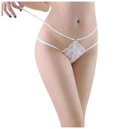 

YDKZYMD Women s Tangas Strappy See Through Low Waist Underwear Sexy Hollow Out Lace Tangas Panties
