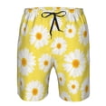 thumbnail image 4 of Naloa Daisies Flowers Men's Beach Shorts, Surfing shorts, Swim trunks, Quick Dry Swim Trunks for Surfing Beach Fun - 3X-Large, 4 of 9