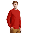 thumbnail image 3 of Gildan Long Sleeve T-Shirt for Adult Men Crew Neck Ultra Cotton Casual Tee comfort and durability Red Color 6 oz 100% Cotton Classic fit Long Shirt, Size-L, 3 of 6
