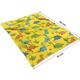 thumbnail image 4 of Yellow Dinosaur Plant Pattern Blanket,Comfortable Soft Lamb Wool Throw Blanket,All Season,Warm Lightweight Blankets for Sofa Bed Couch Living Room Chair,60"x80", 4 of 4
