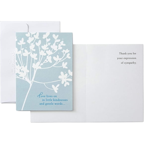 Hallmark Lot de 20 Cartes de Remerciement pour Votre Sympathie, Fleur de Cerisier (Cartes de Remerciement pour Funérailles)