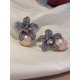 thumbnail image 1 of Pendientes de flor de lirio con diamantes superbrillantes y aguja de plata S925 para mujer, elegantes y ligeros pendientes de perlas, pendientes distintivos que combinan con todo, 1 of 6
