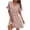 a-Pink Womens Summer Dress, variant on Sundresses for Women Casual Summer - Work Dresses for Women Casual V Neck Summer Dress Solid Color Ruffled Short Sleeve Wrap V Neck Swing Dress with Belt