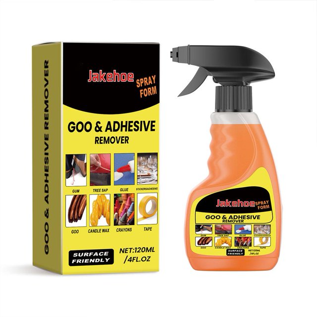 Spray removedor de pegamento adhesivo multiusos: limpiador seguro e inodoro para vidrios, metales, azulejos y madera de automóviles. Disuelve rápidamente las manchas difíciles de pegamento.