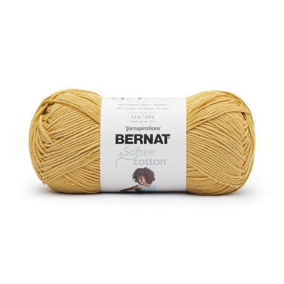 Bernat® Softee® Cotton™ Yarn, Cotton Blend #3 Light, 4.2oz/120g, 254 Yards