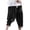 Black, variant on WREESH Men's Cotton Linen Pants Solid Color Pockets Pull Rope Fashion Casual Comfort Beautiful Pants Blue