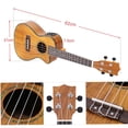 thumbnail image 4 of Ukelele recortado de 24 pulgadas Instrumento de guitarra hawaiana LED EQ Koa /, 4 of 8