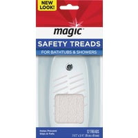 Weiman Magic Bathtub Safety Treads - Non-Slip Plastic - 12 Piece, Multicolor, White