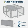 thumbnail image 2 of Gaderth Folding Wooden Chicken Coop & Rabbit Hutch, Portable Small Animal Cage, Portable Small Animal Cage, Easy Access with Top & Side Doors, No Assembly Needed, 2 of 8