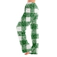 thumbnail image 2 of FrzhBrz St Patricks Day Comfy Pajama Pants for Women Wide Leg Pj Pants Lucky Clover Print Pj Bottoms Trousers, 2 of 7