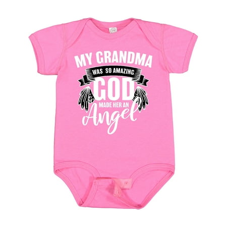 

Inktastic My Grandma Was So Amazing God Made Her an Angel Gift Baby Boy or Baby Girl Bodysuit