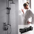 thumbnail image 5 of Hongchun Support de Douche à Main Remplaçable, Support de Douche Réglable en Métal, pour Douche à Main Ou Pommeau de Douche, Sans Perçage, Noir, 5 of 5