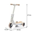 thumbnail image 2 of 2in1 Kids Ride On 3 Wheel Balance Electric Scooter with Tail Color Lights , Music Style  3 Wheeled Scooter with Widened Pedals, for Kids 3-6, White, 2 of 8
