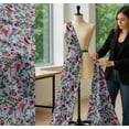 thumbnail image 5 of Soimoi Blue Cotton Poplin Fabric Artistic Bird & Floral Printed Craft Fabric by the Yard 42 Inch Wide, 5 of 7