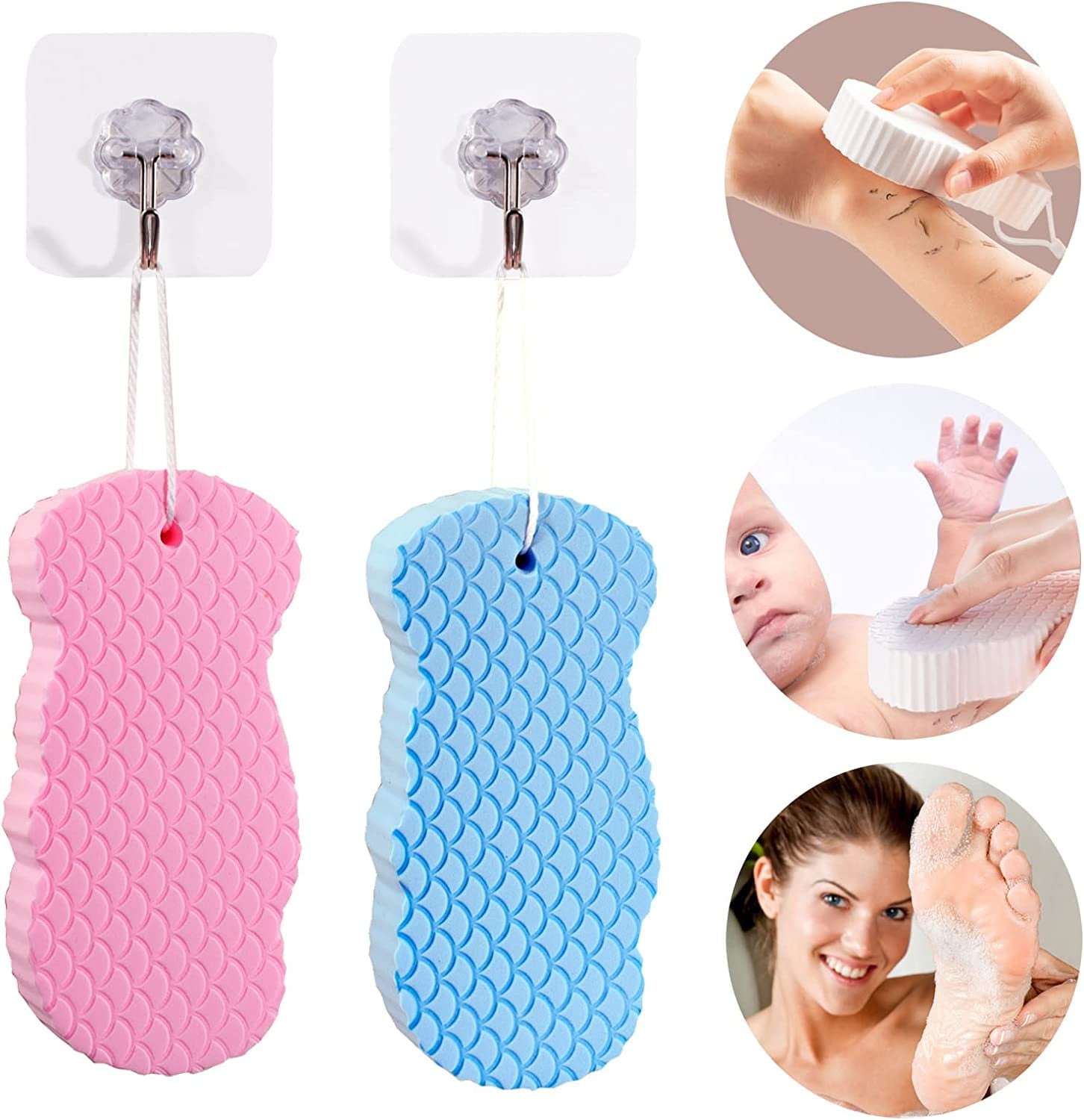 Super Soft Exfoliating Bath Sponge ,Exfoliating Body Scrubber , Shower
