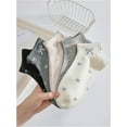 thumbnail image 2 of Women's 5 Pair Bowknot Graphic Cute Crew Socks Ribbed Y2K Kawaii Everyday Ankle Socks, 2 of 6
