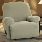 Stretch Pinstripe Recliner Slipcover(T-Cushion) Color: Sage