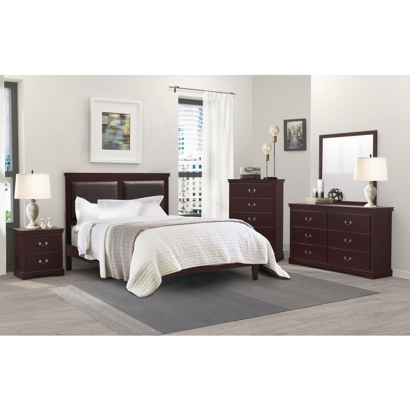 Lexicon Seabright 5 Drawers Traditional Wood Chest in Cherry