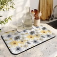 thumbnail image 3 of Washable Rubber Sunflower Cute Floral Dish Drying Mats for Kitchen Counter Home Large Coffee Bar Pad Accessories and Decor for Utensils Stemware 19.5''x12'', 3 of 6