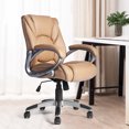 thumbnail image 2 of ZFC Collections JAMIAN Adjustable Home Office Desk Chair (Brown), 2 of 11