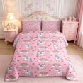 thumbnail image 2 of Manfei Cartoon Unicorn King Size Comforter Sets 3pcs,Cute Stars Rainbow Comforters King Size,1 Comforter and 2 Pillowcases,Reversible, 2 of 6