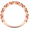 thumbnail image 5 of 3.13 ctw Wedding Band for Women - 14K Rose Gold Simulated Ruby Stackable Eternity Ring, 5 of 6