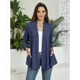 thumbnail image 5 of VEPKUL Women Cardigan Casual Lightweight Plus Size Cardigan 3/4 Sleeve Open Front Soft Light Cardigan Drape Duster 1XL-5XL, 5 of 9