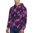 thumbnail image 3 of Wukai Purple Dreamcatcher Print Men Hoodies Fleece Sweatshirts Long Sleeve Sweaters Pullover Fall Outfits Winter Clothes-Large, 3 of 7